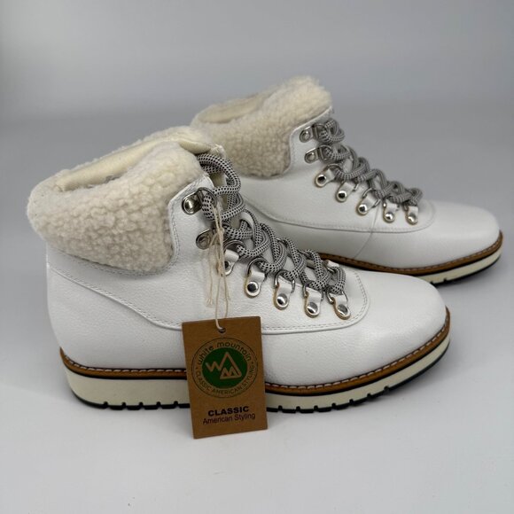 White Mountain Womens Faux Fur Lined Lace-Up Winter Boots Size 7.5M - Picture 9 of 11